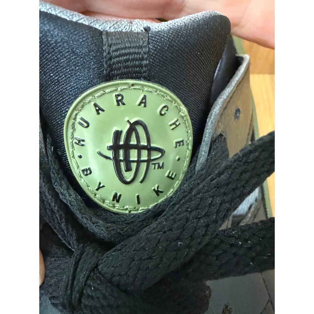 Nike Air Huarache Black Olive Sneakers Youth 6Y Women’s 7.5 - Picture 2 of 7